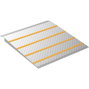 Door Threshold ramp, Door ramp for 2in to 8in Rise, Heavy Duty Front Door ramp for Elderly wheelchairs/Walkers/Scooters(33.5" L*31.7" W, Alloy Iron, 32LBs, Max 800LBs)