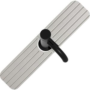 17inch x 4inch Kitchen Sink Faucet Mat, Water Absorbing Stone Faucet Splash Guard for Bathroom Counter, Quick Drying Diatomite Tray for Kitchen Sink, Light Gray