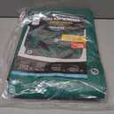 8' x 10' Dual-Sided Heavy-Duty Tarp  10 Mil Tear-Resistant Green & Black Cover with Reinforced Edges and Anti-Rust Grommets