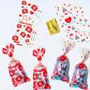 Qpout 100 PCS Nurses Week Gift Bags Bulk 2025, Thank You Cellophane Bag, Nurse Week Clear Gift Bags Small, Nurse Day Nursing Graduation RN Party Favors Goodie Candy Treat Snack Bag, 1 Count