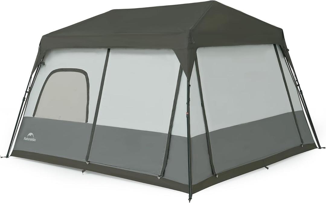 Naturehike Cape 8 Person Camping Tent, 60S Easy Setup Instant Tent Pop up Tent, Waterproof Large Tall 6/8 Person Tents for Camping, Car Camping