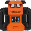 Johnson Level & Tool JRT300-RDHV-S Self-Leveling Red Dual Slope Rotary Laser System, 4,000FT Range, Lithium Ion Batteries, Magnetic Target, Laser Detector, Remote Control, Tripod and 13 FT Grade Rod