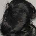 Topcosplay Black Wigs for Women Long Wavy Middle Part Full Wigs Halloween Cosplay Synthetic Wig