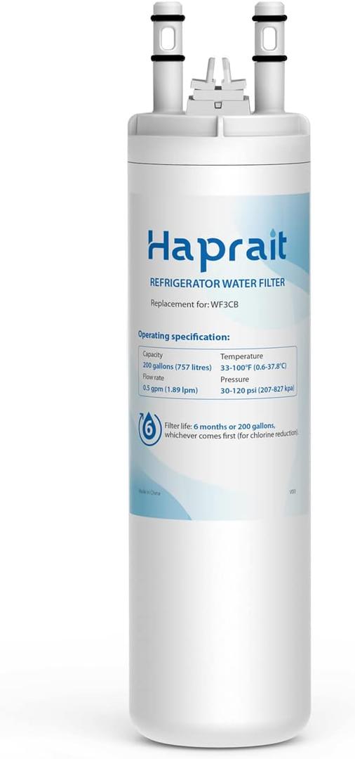 WF3CB Water Filter Replacement, HP006 Compatible with Frigidaire WF3CB, Pure Source 3, WF425, 706465, 242069601, 242086201, 242017800, Height 9 inches, 1 Count