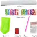 CHAONENG 5D Funny Love Diamond Art Painting Kits for Adults Colorful Gradient Diamond Painting Kits for Beginners Full Drill Diamond Dots,Gem Art Crafts for Adults Wall Decor 14x14inch