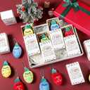 24 Sets Funny Christmas Favors for Office Coworker Cute Light Bulbs Plush Ornaments with Card Gift Box Christmas Appreciation Gift for Coworker Employee Office Team Staff Nurse Teacher