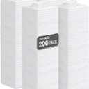 Shop Towel Rag, 200 Pack Reusable Rags Bulk Microfiber Cleaning Cloth Lint Free Towels for Car Kitchen Automotive Bar Mechanic Restaurant Garage, 11.5"x 11.5", White