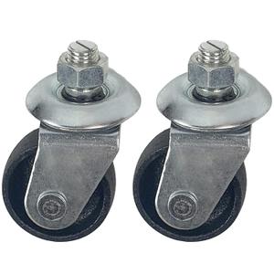 Floor Jack Casters for 4 Ton Floor Jack, Cast Iron Caster Wheels, Floor Jack Replacement Parts, Pack of 2 (16mm Stem)