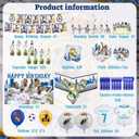 Football Themed Kids Birthday Party Decorations Set - Balloons, Banner, Tablecloth, Stickers - Football Theme Party Supplies