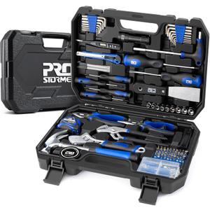 Prostormer 229-Piece Hand Tool Set Portable Tool Box with Essential Household Tools, Perfect for Home Maintenance, DIY Projects, and Daily Repairs