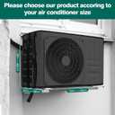 Window Air Conditioner Cover for Outside, Waterproof Window AC Unit Cover & Detachable Drip Cushions Reduce Noise, All Seasons AC Protect Against Leaves, Weeds, and Debris(21.5Wx16Dx15H)