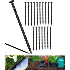 50-Pack 8-Inch Plastic Landscape Stakes,Spiral Edging Spikes Landscape Anchoring Spikes for Paver Edging, Weed Barrier, Artificial Turf & More Weed Barrier, Artificial Turf & More.