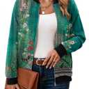 CRAZY GRID Women's Zip Up Jacket Casual Long Sleeve Sweatshirts Fall Coat Outerwear Windbreaker with Pockets S-XXL (M)