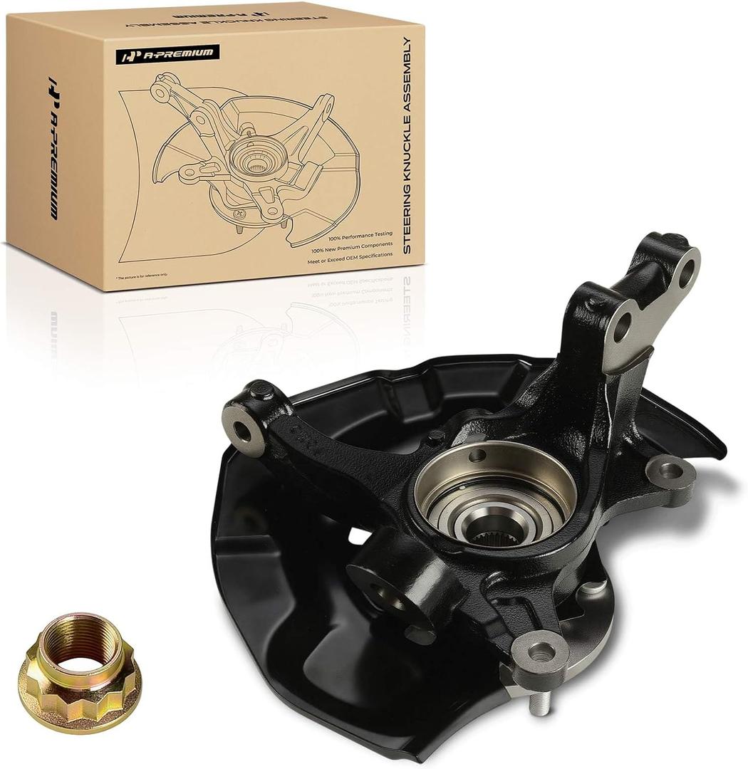A-Premium Front Left Steering Knuckle & Wheel Bearing Hub Assembly Compatible with Toyota Avalon 2005-2011, 3.5L, Sedan, Driver Side