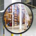 RELIANCER 18" Convex Security Mirror Curved Safety Mirror Adjustable Traffic Road Mirror Safety Corner Mirror Blind Spot Mirror Parking Mirror For Garage Surveillance Mirror Indoor Outdoor Shop Office