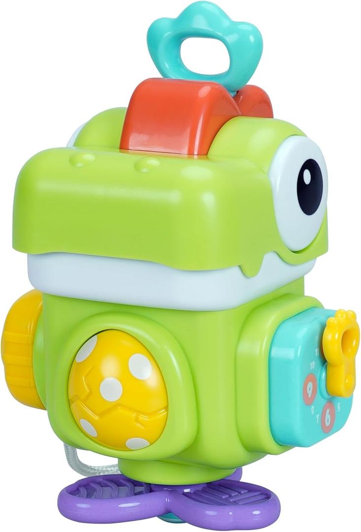 2 x Dinosaur Busy Cube, Sensory Toys for Toddlers 1-3, Activity Cube Baby Travel Toy for Infant Baby 9-12-18 Months, First 1st Birthday Gifts for Boys Girls