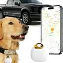 GPS Pet Tracker with Apple Find My Network, Android Compatibility, Real-Time Location Tracking, Water-Resistant (DINGWEIQI03)