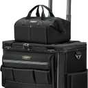 Integrated Roller Tool Bag - Large Portable, Waterproof Rolling Tool Bag with Wheels and Zipper Pocket