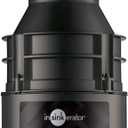 InSinkErator Badger 5XP Garbage Disposal, Standard Series 3/4 HP Continuous Feed Food Waste Disposer, Black / Stainless