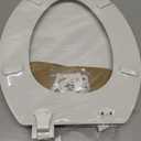 HIGHCRAFT Elongated Toilet Seat with Adjustable Hinges - Molded Wood Toilet Seat - Fits Standard Elongated Toilets - Oval Seat in White
