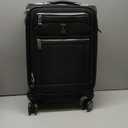 Travelpro Platinum Elite Softside Expandable Carry on Luggage, 8 Wheel Spinner Suitcase, USB Port, Laptop and Tablet Sleeves, Men and Women, Shadow Black, Carry On 20-Inch