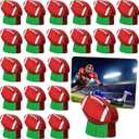 12 Pcs Football Place Card Holder Wooden Picture Holders & Memo Clips Football Centerpieces for Tables Sports Ball Base Number Holders for Wedding Party Supplies