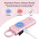 Personal Alarms for Women, College Dorm Room Essentials for Girls | 130dB Siren, Rechargeable, Low Battery Alert, Flashlight, Safety Keychain Gifts for Women, College, Girls, Elders, Kids, Pink