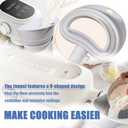 3 x Flour Funnel for Kitchen MixerSilicone Funnel with Easy-Pour Attachment Fits 4.5 & 5Quart Tilt-Head Mixers, Easy Clean Durable Mess-Free Baking Accessory (White,KSM150)