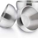 HaWare Heavy 18/8(304) Stainless Steel Bowls(Double Walled), 12 oz Kids Toddlers Feeding/Soup/Snacks Bowls, Unbreakable and Dishwasher Safe(4 Pack)