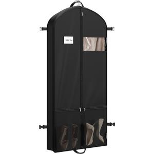 Simple Houseware 60'' Travel Garment Bag with Pockets for Suits, Dresses, Coats, Tuxedos, Heavy Duty 300D Polyester