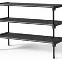 Kitsure Shoe Rack - Non-Woven Shoe Rack Shelf, Shoe Organizer for Closet, Entryway, Garage & Corridor, Stackable Shoe Shelves, 27.5" Wide - 3 Tier, Black