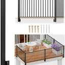 Egadis 1 Pack 2.56 in. x 2.56 in. x 46 in. Aluminum Side Mount Railing Post for 36" Stair or Level Railing Kit, Black Textured Powder-Coat Finish Fascia Mount Post Outer Corner Side Post