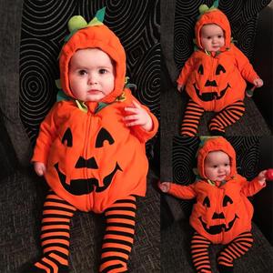 JIFRE Cute Baby Halloween Pumpkin Costume, Toddler & Infant Unisex-Kids Costume for Boys & Girls (0-6 Months)