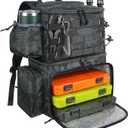 MATEIN Fishing Backpack, Water Resistant Tackle Storage Bag with Rod Holders & Cooler, Fishing Gifts for Men