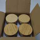 NETANY 4-pack 16oz Glass jars with Airtight Lids, Overnight Oats Containers with Bamboo Lids, Wide mouth Mason Salad jars, Glass Food Storage Containers for Snacks Yogurt Spice Sugar