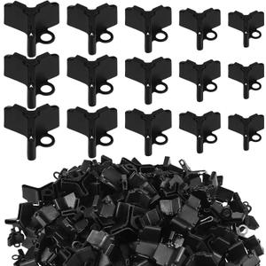 Leitee 300 Pcs Treble Hook Covers Assorted Sizes Fishing Hook Protector Bonnets Guard Safety Cap Protector, 5 Sizes (Black)