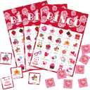 OHOME Valentines Crafts for Kids - Valentines Bingo Cards - Kids Gifts for School Classroom | 24 Players Valentines Day Accessories Party Favors - Valentine Toys Games for Boy Girl