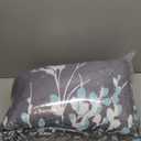 Andency Quilt California King Size Grey Blue (112x104 Inch), 3 Pieces Floral Lightweight Bedding Set, Microfiber Reversible Flower Quilted Bedspread Coverlet with 2 Pillowcases for Men Women