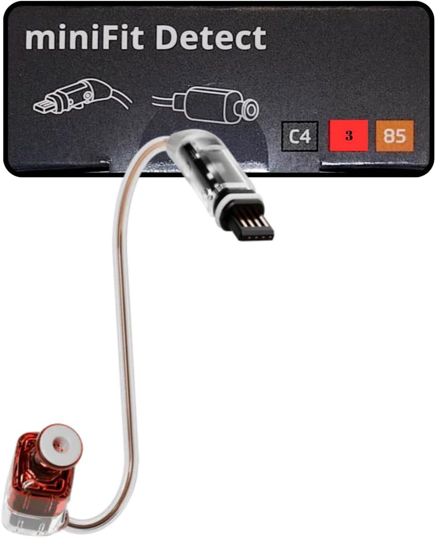 Wire for Oticon Hearing Aid miniFit Receiver Type 85, Size 3 Right(Red) - Compatible with Oticon Intent and Bernafone Encanta Hearing Aid Supplies - 1 PCS