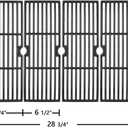 Hongso Porcelain Cast Iron Grill Grates for CharBroil Performance 5 Burners 463243519 463275517 463275717 463243518, 6 Burners 463274419 463274619 463274819 463274919 Models, G470-0002-W1, 4 Packs