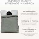 BADESOFA Luxury Bath Pillow M - Lusciously Soft & Comfortable Tub Pillow for Bathtub - Washable & Quick-Drying Bath Back Pillow - Non-Slip Full Body Tub Pillow - Luxury Spa Cushion in Grey