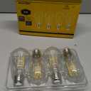 Ascher LED Edison Bulbs 6W, Equivalent 60W, High Brightness Cool White 4000K, 700 Lumens, ST58 Vintage LED Filament Bulbs with 80+ CRI, E26 Base, Non-Dimmable, Clear Glass, 4 Packs