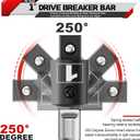 41-Inch 1 Drive Breaker Bar, Heavy Duty Extension Breaker Bar, 250 Rotatable Head, Premium Chromium Molybdenum Steel, Mechanical Work, Automobile and Motorcycle Maintenance and Repair