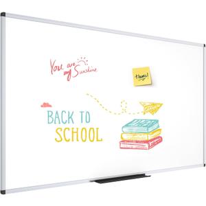 VIZ-PRO Dry Erase Board/Whiteboard, 96 x 48 Inches, Wall Mounted Board for School Office and Home 8' x 4'