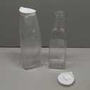 NETANY Plastic 50 Oz Water Carafe with Flip Top Lid, Set of 2 Square Base Juice Containers, Clear Plastic Pitcher - for Water, Iced Tea, Juice, Beverage, Cold Brew and Mimosa Bar - HAND WASH ONLY