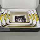 STAUB Ceramic 3-pc Rectangular Baking Dish Set - Citron
