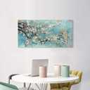 Abstract Flower Picture Wall Art: Dogwood Painting Hand Painted Artwork on Canvas for Living Room (40''W x 20''H,Multi-Sized)
