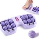 Foot Massager for Plantar Fasciitis Relief, Foot Roller with Massage Ball, Deep Tissue Pain Relief Tool for Arch & Heel, Portable Reflexology Roller, Purple
