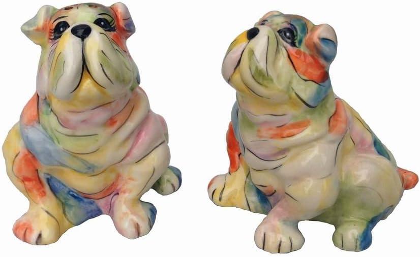 3.5" x 2.5" x 3.5" Bulldog Salt and Pepper Set 3.5" x 2.5" x 3.5" Bulldog Salt and Pepper Set
