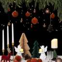 38 Pcs Brown Velvet Christmas Ball Ornaments, Christmas Tree Decorations with Paper Ornaments, Shatterproof Hanging Xmas Dcor Set for Office Home Holiday in 3 Sizes(Small Medium Large)